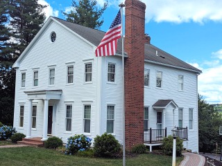 white house small New England Painting exterior painting.
